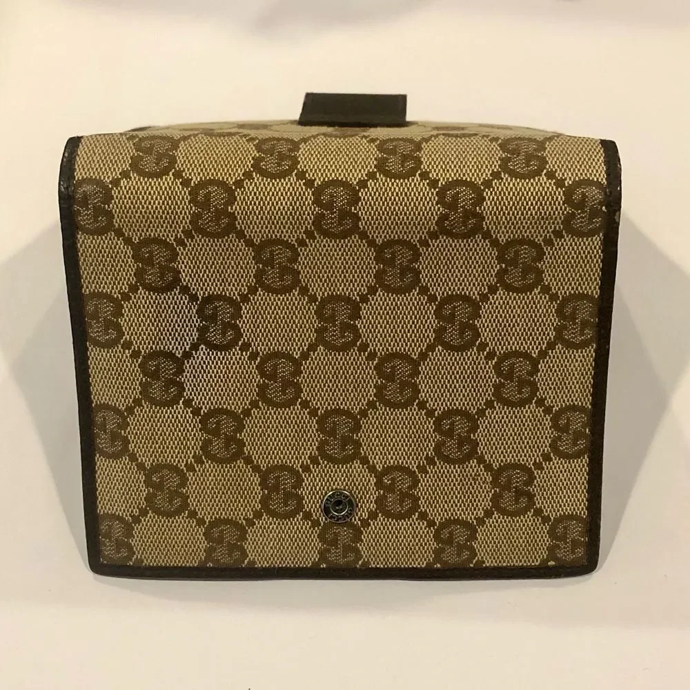 GUCCI MONOGRAM Leather Canvas Agenda Binder Passport Holder Credit Card Wallet